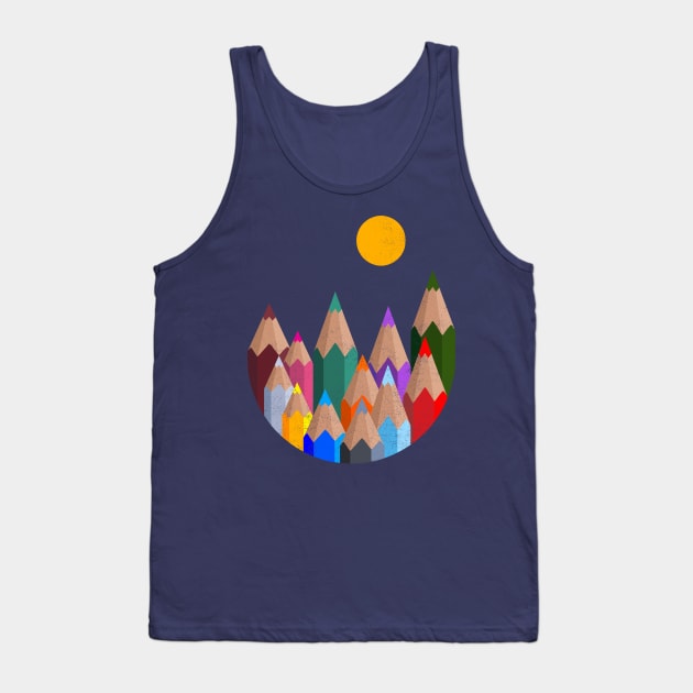 12 Color Mountains Tank Top by kookylove